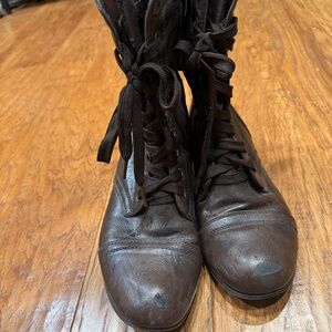 Boutique brown combat boots